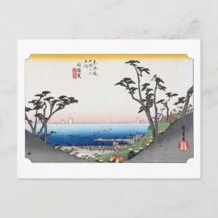 Cartão Postal ukiyoe Hiroshige Nº32 Shirasuka