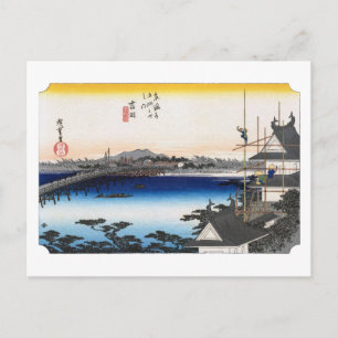 Cartão Postal ukiyoe Hiroshige Nº34 Yoshida