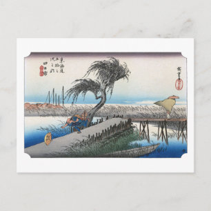 Cartão Postal ukiyoe Hiroshige Nº43 Yokkaichi