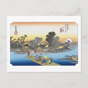 Cartão Postal ukiyoe Hiroshige nº 02-1 Kawasaki
