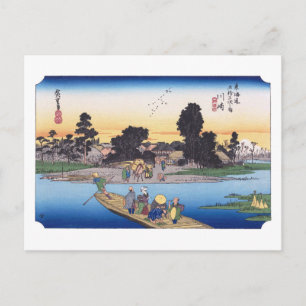 Cartão Postal ukiyoe Hiroshige nº 02-2 Kawasaki