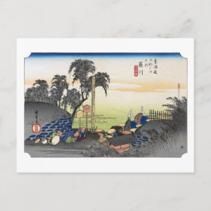 Cartão Postal ukiyoe Hiroshige Nº 37 Fujikawa