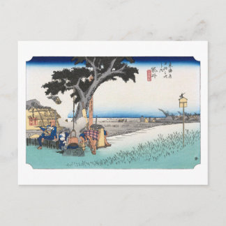 Cartão Postal ukiyoe Hiroshige No.27 Fukuroi