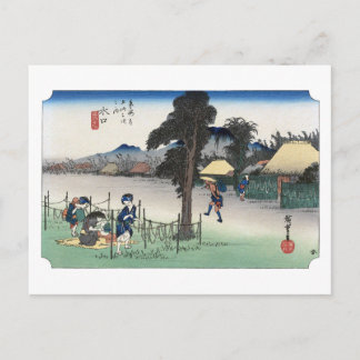 Cartão Postal ukiyoe Hiroshige No.50 Minakuchi