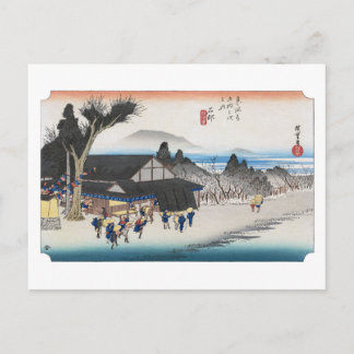 Cartão Postal ukiyoe Hiroshige No.51 Ishibe