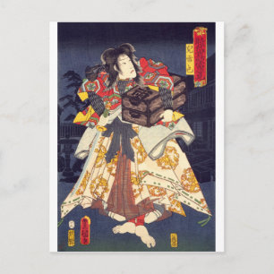 Cartão Postal ukiyoe - Jiraiya - Nº 01 Toyokuni -