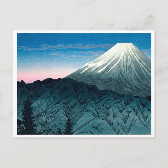 Cartão Postal Ukiyoe [komei] 06 Monte Fuji De Hakone (Frente)