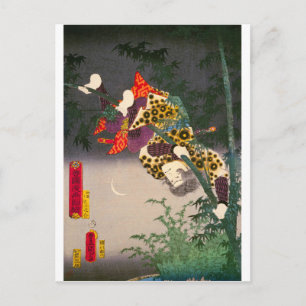 Cartão Postal Ukiyoe - Toyokuni manga - No.16 Sagami kozō...