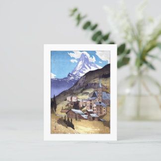 Cartão Postal ukiyoe - Yoshida - 04 - Matterhorn -