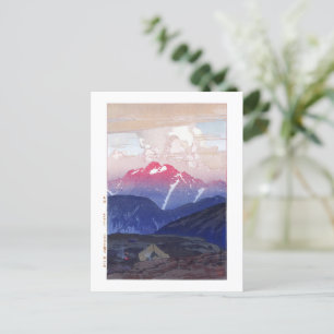 Cartão Postal ukiyoe - Yoshida - 10 - Manhã, no Monte Tsurugi -