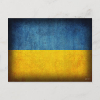 Cartão Postal Ukraine Flag Distressed Postcards