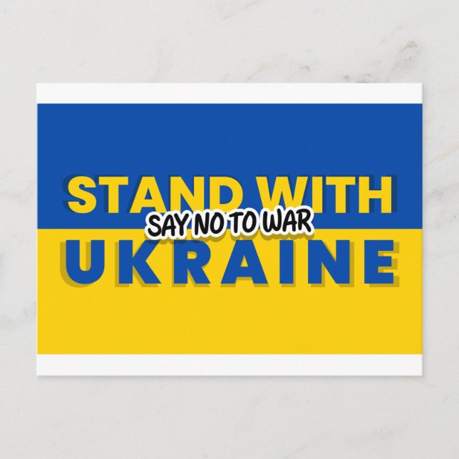 Cartão Postal ukraine no war (Frente)