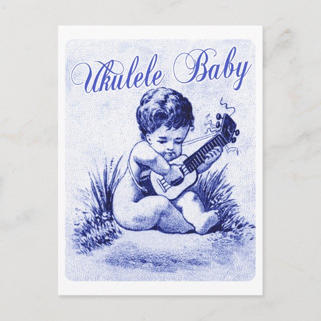 Cartão Postal Ukulele Baby (Frente)