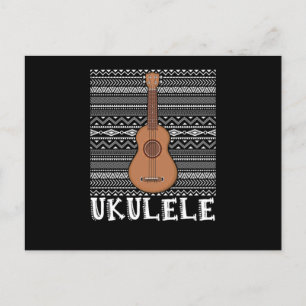 Cartão Postal Ukulele Guitar Músico Músico Músico Presente de Ba