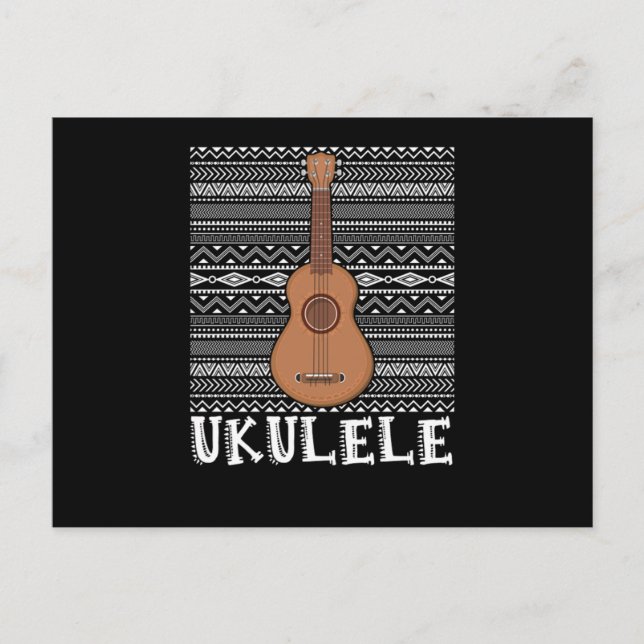 Cartão Postal Ukulele Guitar Músico Músico Músico Presente de Ba (Frente)