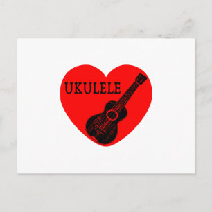 Cartão Postal Ukulele Love