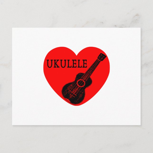 Cartão Postal Ukulele Love (Frente)