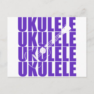 Cartão Postal Ukulele Violeta