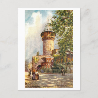 Cartão Postal Ulrepforte antiga em Koln, Alemanha