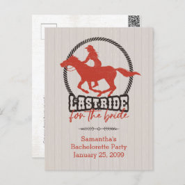Cartão Postal Última Cavalgada Enferrujada para a Noiva