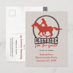 Cartão Postal Última Cavalgada Enferrujada Para a Noiva