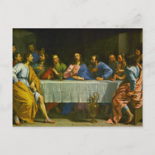 Cartão Postal Última ceia de Philippe de Champaigne 1654
