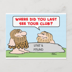 Cartão Postal última vez que se encontrou cavemen do clube