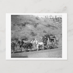 Cartão Postal Última viagem da fotografia "Deadwood Coach"