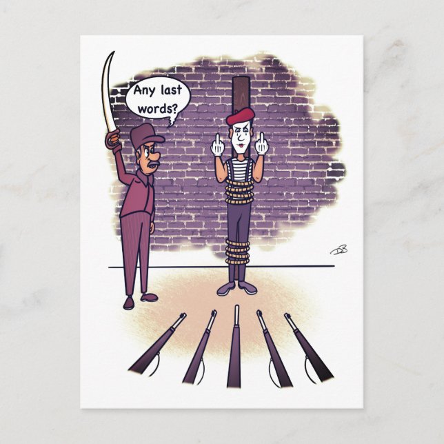 Cartão Postal Últimas Palavras Engraçadas (Frente)