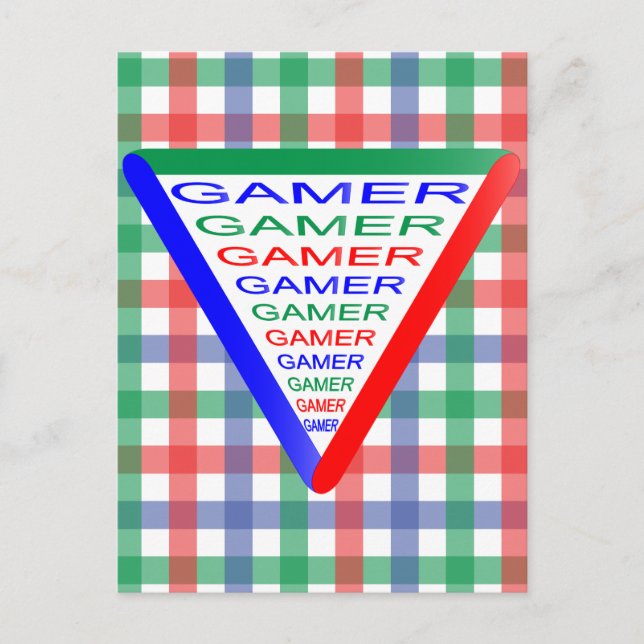 Cartão Postal Ultimate Gamer 3 - Cores do sistema de jogos RGB (Frente)