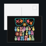 Cartão Postal Último Dia da Escola Groovy School está Fora no Ve<br><div class="desc">Último Dia De Graduação Escolar Fora De Verão</div>