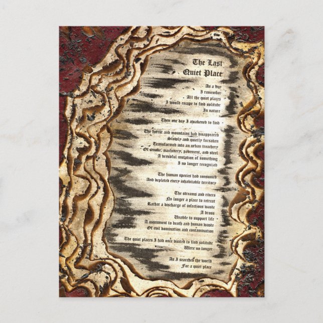 Cartão Postal Último lugar silencioso (Frente)