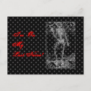 Cartão Postal Último Nervo - Esqueleto de Halloween