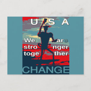 Cartão Postal Último slogan da campanha de Hillary Clinton para 