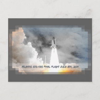 Cartão Postal Último Voo do Acelerador Espacial Atlântida STS-13