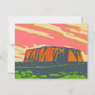Cartão Postal Uluru Ayers Rock in Norte Territory Austrália