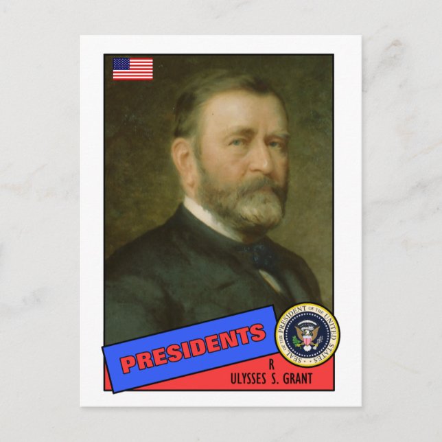 Cartão Postal Ulysses S. Grant Baseball Card (Frente)