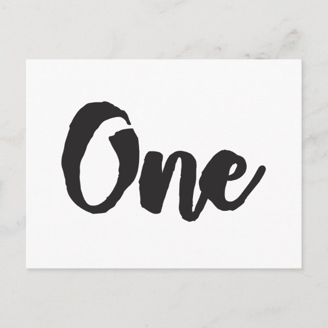 Cartão Postal Um 1º Aniversário Arte Primeiro Aniversário Meu 1  (Frente)