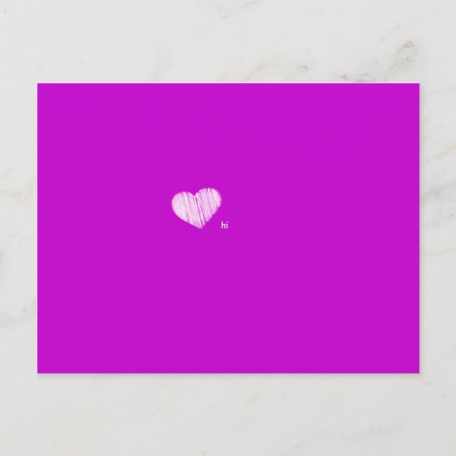 Cartão Postal Um Alô Rápido - Roxo (Frente)
