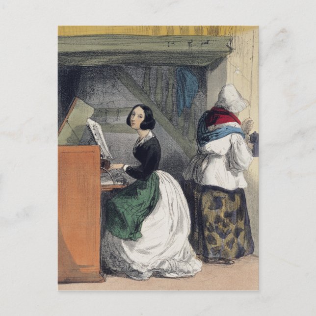 Cartão Postal Um aluno da Escola de Música, de Les Femmes de (Frente)