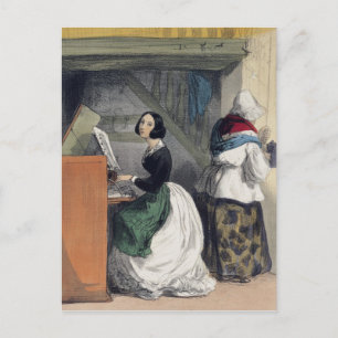 Cartão Postal Um aluno da Escola de Música, de Les Femmes de