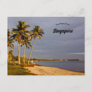 Cartão Postal Um amanhecer costeiro em Singapura