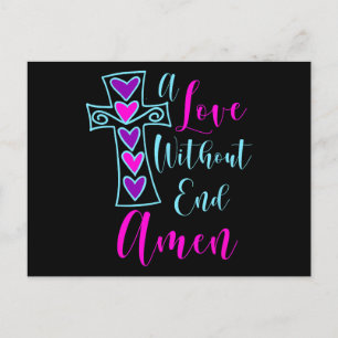 Cartão Postal Um Amor Sem Fim Amém Jesus Inspirou Citação Chris