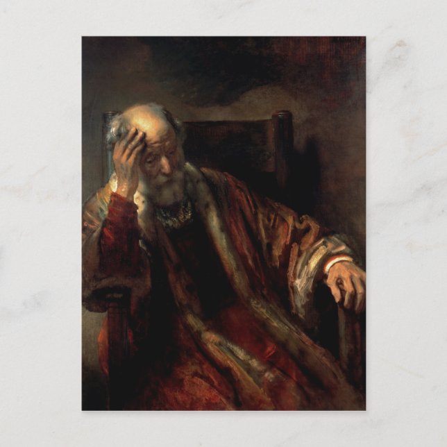 Cartão Postal Um ancião em uma poltrona (Frente)