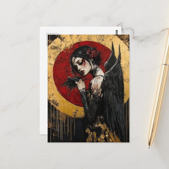 Cartão Postal Um anjo negro (Frente/Verso In Situ)