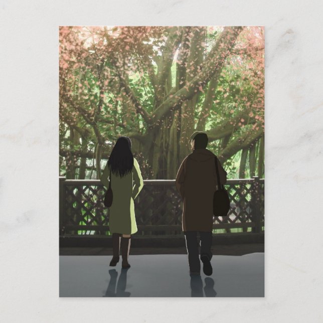 Cartão Postal Um ano passou em um dia solteiro (close-up) (Frente)