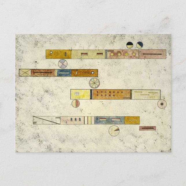 Cartão Postal Um após o outro, 1933 por Wassily Kandinsky (Frente)