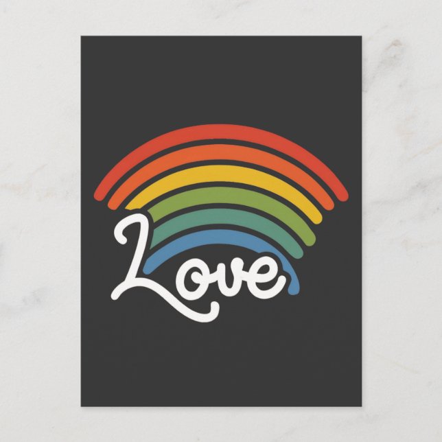 Cartão Postal Um arco-íris do amor (Frente)