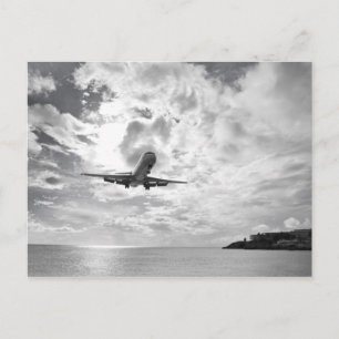 Cartão Postal Um avião entra para pousar na Princesa