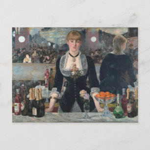 Cartão Postal Um Bar no Folies-Bergère de Édouard Manet